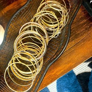 Bangles - gold or silver toned - 5 Per Set
